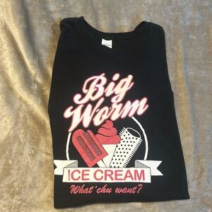 Big worm ice cream shirt Men’s 2XL